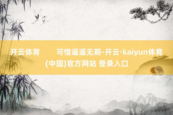 开云体育 可惜遥遥无期-开云·kaiyun体育(中国)官方网站 登录入口